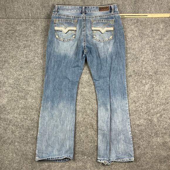 Cowboy Up Jeans Mens 40 Blue Bootcut Western Style Contrast Stitching - Picture 8 of 12